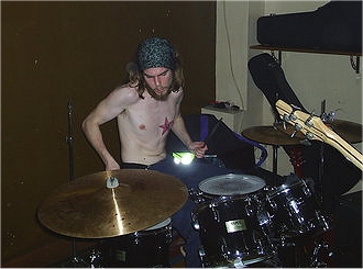 Gary on the drums in The Tendrils