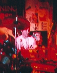 Nik, live on a UK Subs drumkit, 14 December 1999
