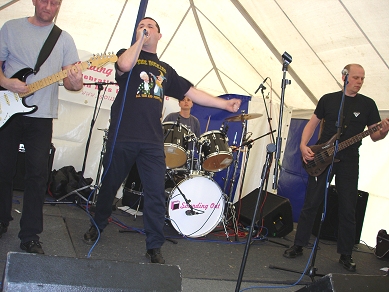 Pointy Boss live on stage at Leicester Pride, June 2006